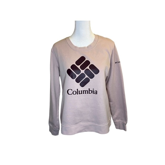 Columbia Trek Graphic Crew Sweatshirt Pastel Light Blush Pink Women Size Large - Picture 5 of 8